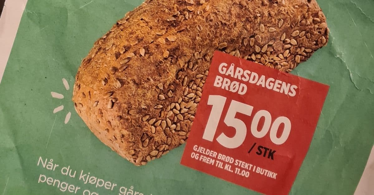 Kjøp gårsdagens dyre brød hos Meny til 15 kroner